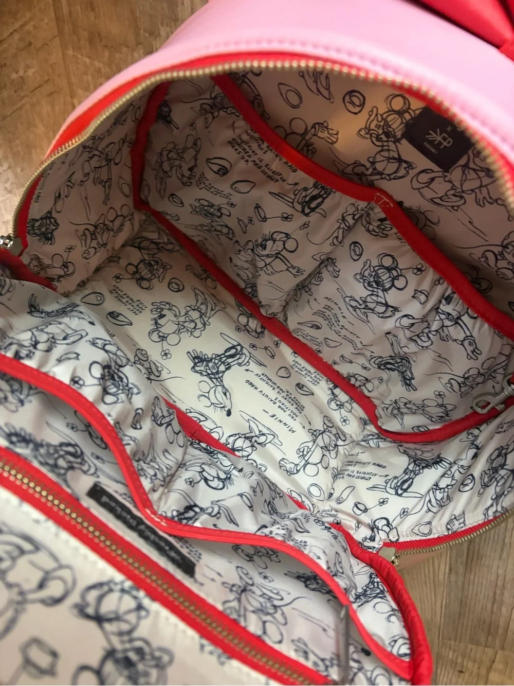 Freshly Picked Pink and Red Kids Bow Ear Backpack